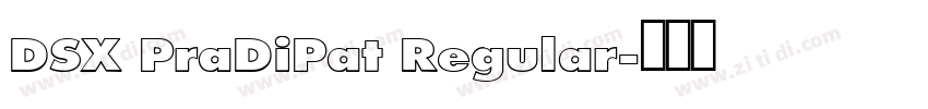 DSX PraDiPat Regular字体转换